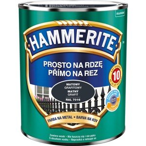 Hammerite Priamo na hrdzu farba na železné kovy matná grafitová 0,7 l