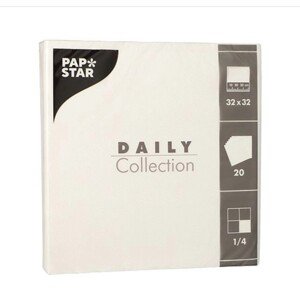 Papstár Obrúsky biele 32 x 32 cm, 20 ks