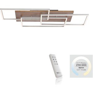 Paul Neuhaus Stropné LED svietidlo Palma, 36W, 4320lm, dekor dreva, 82 x 50 cm