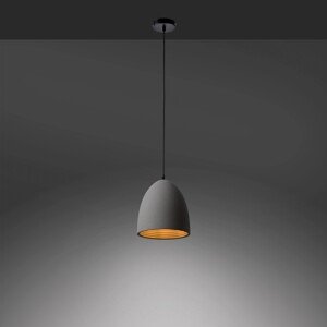 Paul Neuhaus Závesné svietidlo Eton, 1xGU10, vzhľad betónu, pr. 21 cm