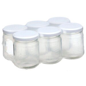 Zaváracie poháre s bielym viečkom 212 ml, 6 ks
