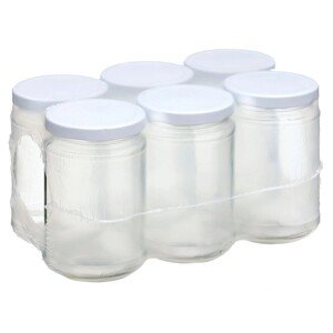 Zaváracie poháre s bielym viečkom 390 ml, 6 ks