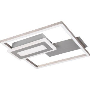 Reality Stropné LED svietidlo Spiro, 22W, 3000K, 2500lm, matný nikel, 33 x 30 cm