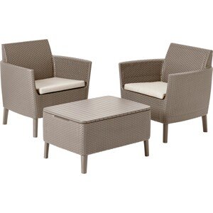 Keter Súprava balkónového nábytku Salemo, cappuccino/piesková, 3dielna