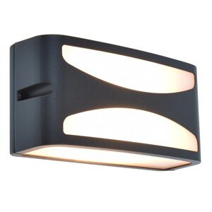 Lutec Vonkajšie nástenné svietidlo ZEBRA E27, IP44, tmavosivá, 9 x 22 x 11 cm