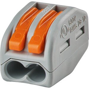 Wago Páčková spojovacia svorka 222, 2 vodiče, max. 4 mm2, 50 ks