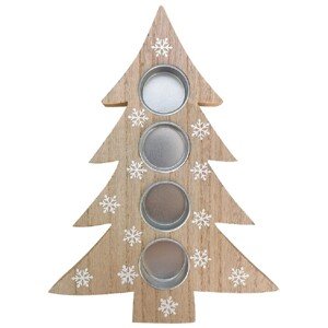 Drevený svietnik stomček 19,5 x 12,5 cm