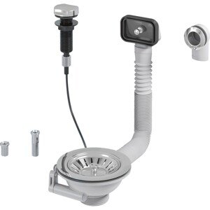 Prevex Drezová výpust 1 1/2" s prepadom s ovládaním chróm, pr. 114 mm