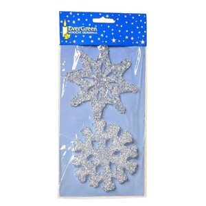 EverGreen Závesná akrylová vločka z kryštálov 2 ks, 10 cm