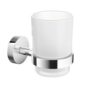 tesa Držiak téglika na zubné kefky Smooz, chróm, 96 x 109 x 70 mm