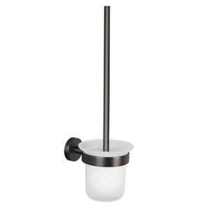 tesa Súprava WC štetky s nástenným držiakom Moon, grafitová, 397 x 112 x 145 mm