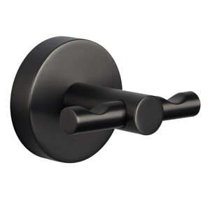 tesa Dvojitý háčik na odevy Moon, grafitová, 50 x 65 x 53 mm