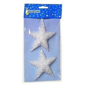 EverGreen Závesná akrylová hviezda z kryštálov 2 ks, 10 cm