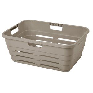 Tontarelli Kôš na čistú bielizeň MAYA s otvormi sivohnedá, 55 x 38 x 22 cm, 32 l