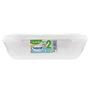 Tontarelli Dóza na potraviny NUVOLA Rectangular Set biela 2x2 l
