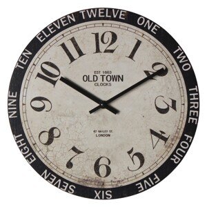 SPLENDID Nástenné hodiny BAILEY, čierna/béžová, pr. 30 x 4 cm