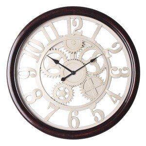 SPLENDID Nástenné hodiny BRUNN, hnedá/béžová, pr. 59 x 5 cm