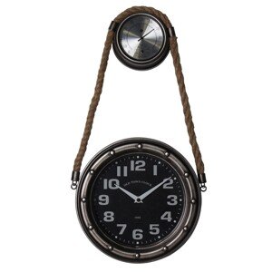 SPLENDID Nástenné hodiny DORM, čierna, 28,5 x 50 x 8 cm