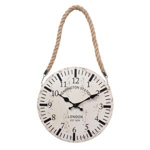 SPLENDID Nástenné hodiny KENSINGTON2, béžová, pr. 30 x 4 cm