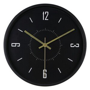 SPLENDID Nástenné hodiny OFFICE, čierna, pr. 29 x 4 cm