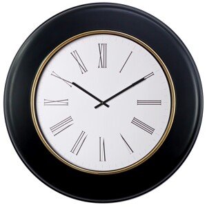 SPLENDID Nástenné hodiny RADISSON, čierna/biela, pr. 76,5 x 6 cm