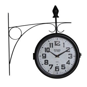 SPLENDID Nástenné hodiny VERTU, čierna, 34 x 33 x 9 cm