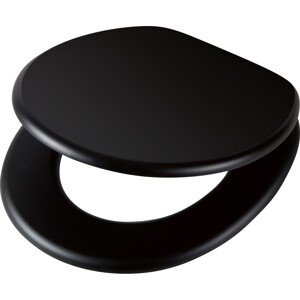 baliv WC sedátko LEDESMA, drev.jadro, SoftClose, kovové závesy, čierna