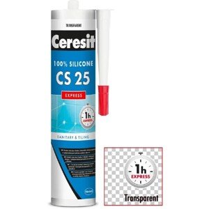 CERESIT Sanitárny silikón CS 25 Express transparentný 280 ml