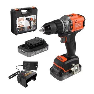Black+Decker Aku príklepová vŕtačka BLD683D2XK-QW (2x2,0Ah)