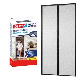 tesa Magnetická sieť do dverí Insect Stop antracitová 0,9 x 2,1 m