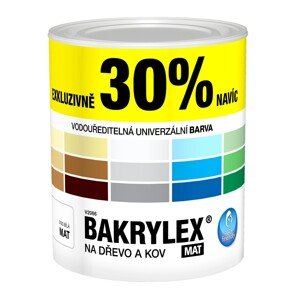 BAKRYLEX Farba na drevo a kov V2066 Univerzál mat 0100 biela 600 g + 30%