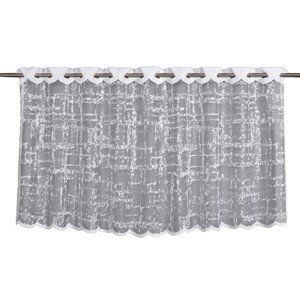 Sehlbach Vitrážová záclona so skrytými pútkami, biela 140 x 60 cm