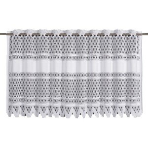 Sehlbach Vitrážová záclona so skrytými pútkami, čipka, biela, 140 x 60 cm