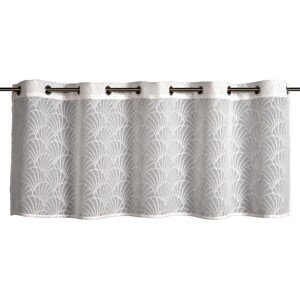 Sehlbach Vitrážová záclona s otvormi, mušle, biela, 135 x 45 cm