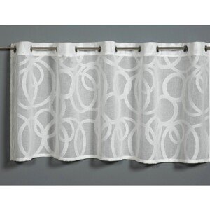 Sehlbach Vitrážová záclona s otvormi, kruhy, prírodná, 135 x 50 cm