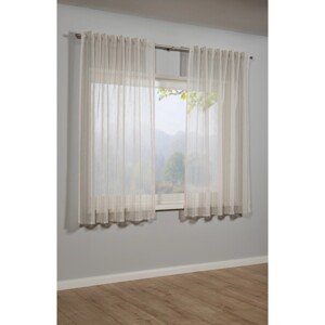 Sehlbach Záclona so skrytými pútkami, voálový efekt, béžový 175 x 140 cm