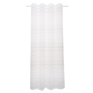 Sehlbach Záves so skrytými pútkami, tkané pruhy, biely, 245 x 135 cm