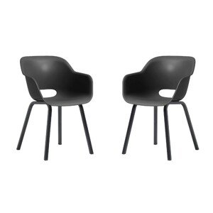 KETER Stolička Noa Cup, grafitová, 56,5 x 55 x 80 cm, 2 ks