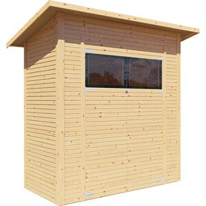 Bertilo Drevený domček na náradie Pent Modern 1, prírodný, 208 x 103 cm