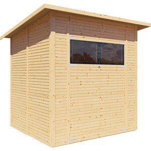 Bertilo Drevený domček na náradie Pent Modern 3, prírodný, 208 x 202 cm