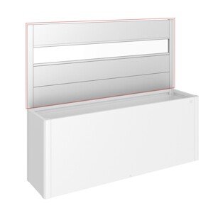 Biohort Zástena pre záhony vyvýš. so sklom pre stranu 4 m strieborná