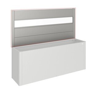 Biohort Zástena pre záhony vyvýš. so sklom pre stranu 4 m kremeň.sivá