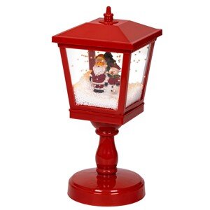 Lumineo Dekoratívna LED lampáš 4 LED teplá biela, červená, 13,5 x 13,5 x 32,5 cm