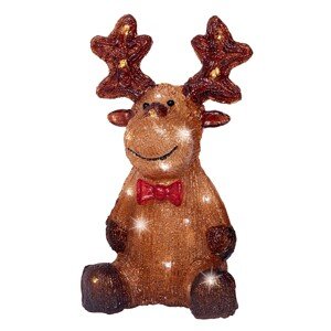 Lumineo Svetelná figúrka sob 30 LED studená biela, 15 x 17 x 28 cm