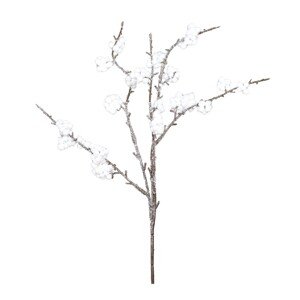 DPI Dekoratívna umelá vetvička bavlna biela 45 cm