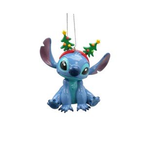 Disney Vianočná ozdoba Lilo&Stitch Stich s čelenkou 9 cm