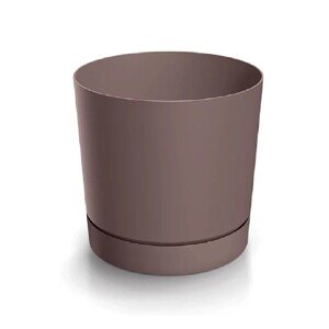 Prosperplast Kvetináč TUBO P s miskou, marsala, pr. 17,8 x 17,5 cm