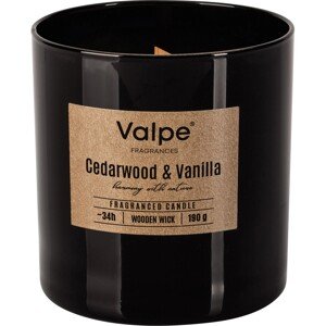 Valpe Sviečka s dreveným knôtom Cedarwood & Vanilla, pr. 8,2 cm