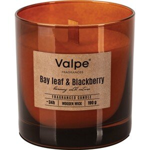 Valpe Sviečka s dreveným knôtom Bay leaf & Blackberry, pr. 8,2 cm