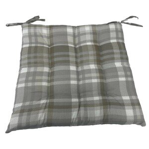 Podsedák Mia so šnúrkami béžová/káro 40 x 40 x 4 cm